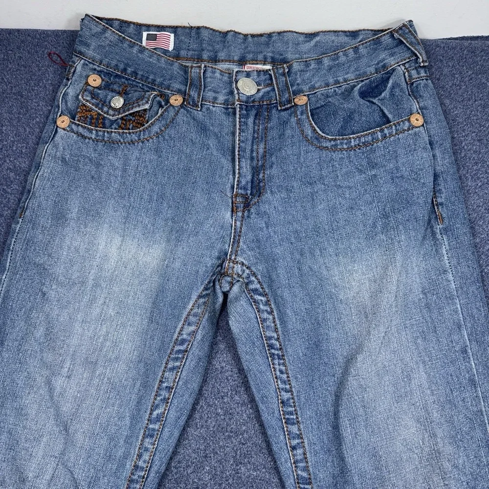 Vintage True Religion Billy Mens 32x30 Blue Denim Boot Cut Jeans Y2K Made in USA